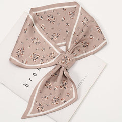 Polka Dots Print Skinny Silk Scarf Women's Neck Scarves
