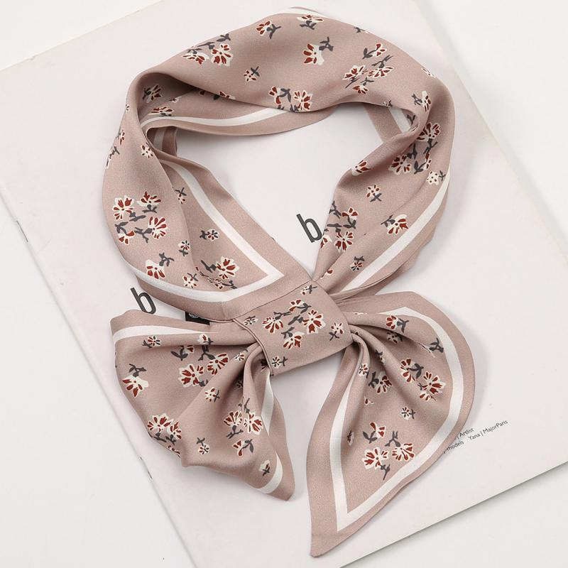 Polka Dots Print Skinny Silk Scarf Women's Neck Scarves