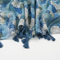 Floral Printed Tassel Scarf Warm Scarves Long Lightweight Scarf