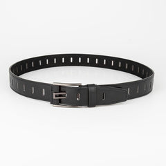 Casual Men's PU Leather Belt with Wide Stitch Buckle