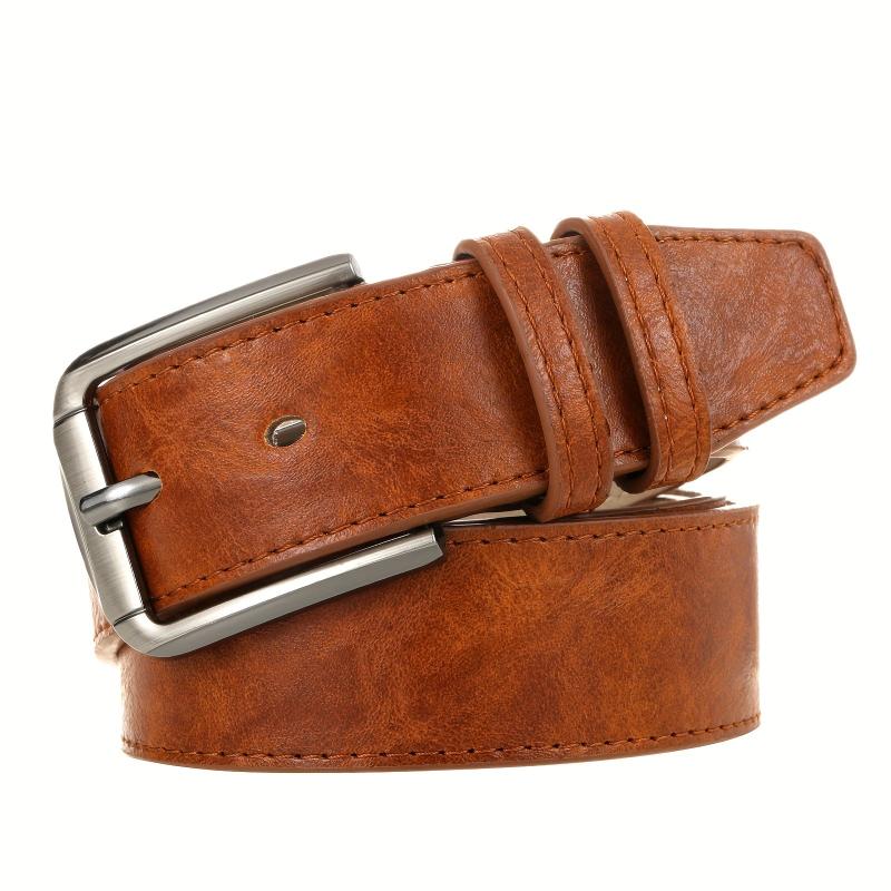 Men's Orange Casual Needle Buckle Belt