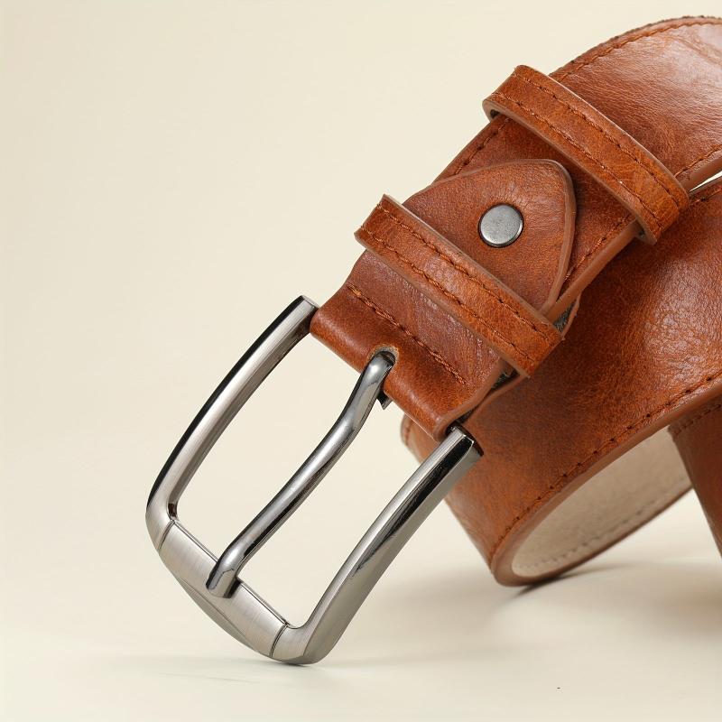 Men's Orange Casual Needle Buckle Belt