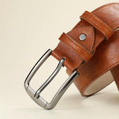 Men's Orange Casual Needle Buckle Belt