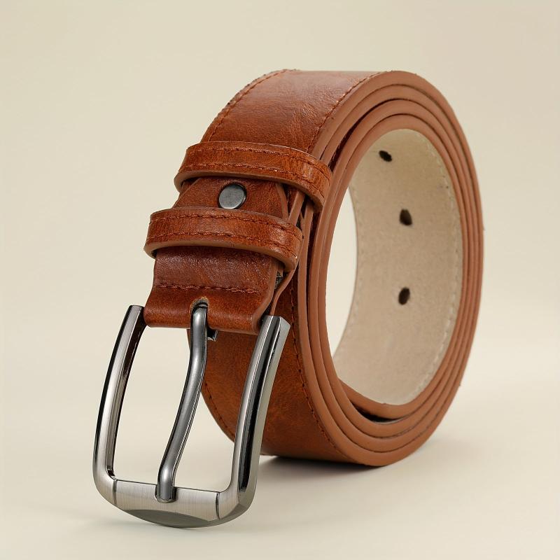 Men's Orange Casual Needle Buckle Belt