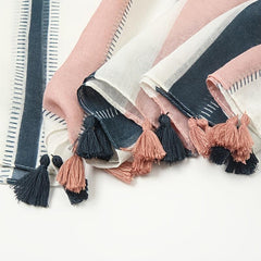 Striped Fringe Shawl Scarf Winter Warm Scarf