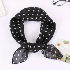 65cm Chiffon Polka Dot Print Scarf Casual Square Scarf Bandana