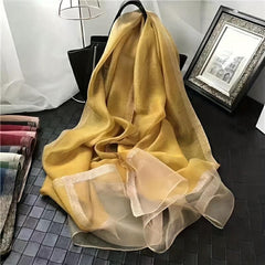 Chiffon Scarf Sunproof Shawl Thin Breathable for Spring & Summer