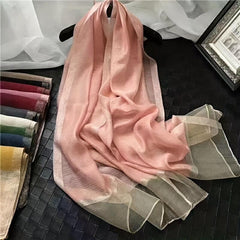 Chiffon Scarf Sunproof Shawl Thin Breathable for Spring & Summer