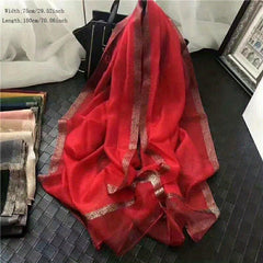 Chiffon Scarf Sunproof Shawl Thin Breathable for Spring & Summer