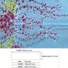 Flower Branch Print Chiffon Scarf Thin Shawl Head Wrap Hijab