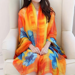 Printed Lightweight Sunscreen Shawl for Women