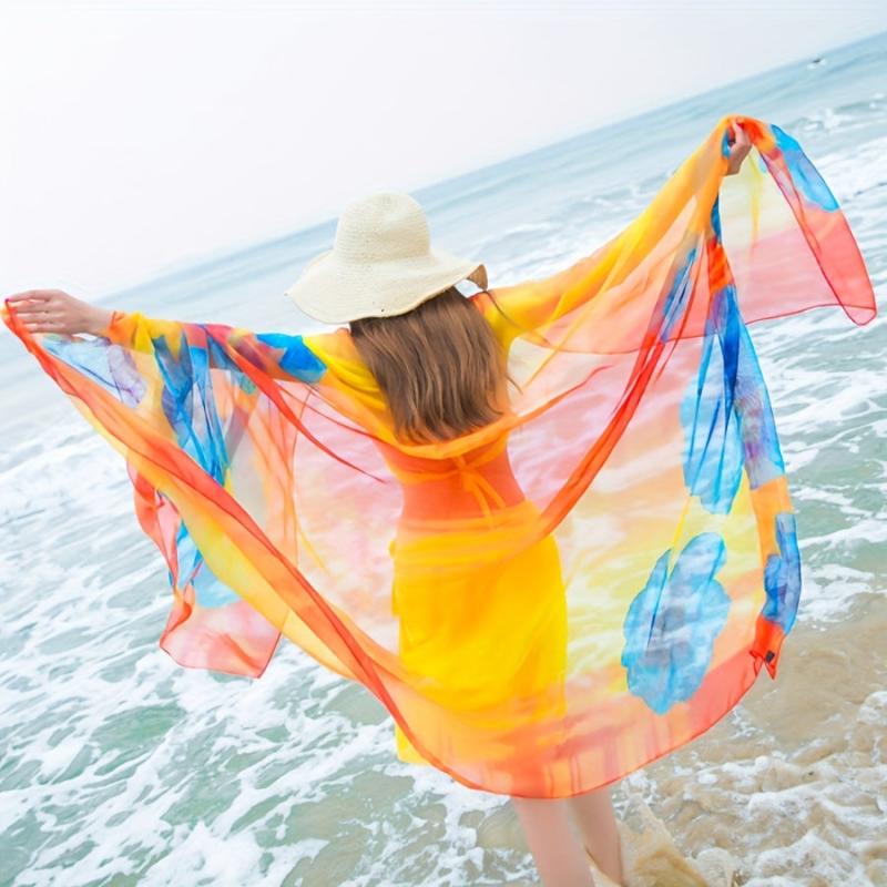 Printed Lightweight Sunscreen Shawl for Women