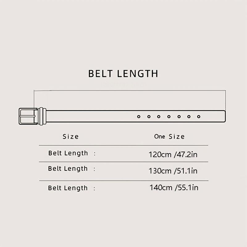 Men's Coffee PU Leather Belt Pin Buckle