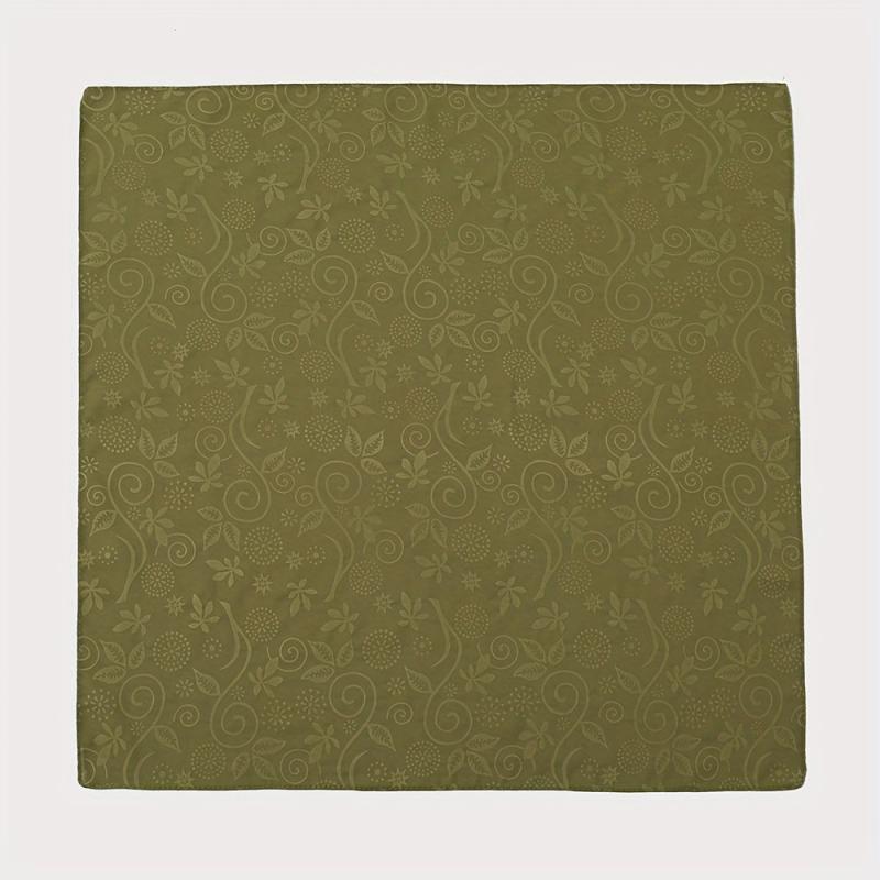 Embossed Chiffon Square Scarf Solid Bandana Head Wrap Neckerchief