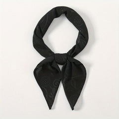 Embossed Chiffon Square Scarf Solid Bandana Head Wrap Neckerchief
