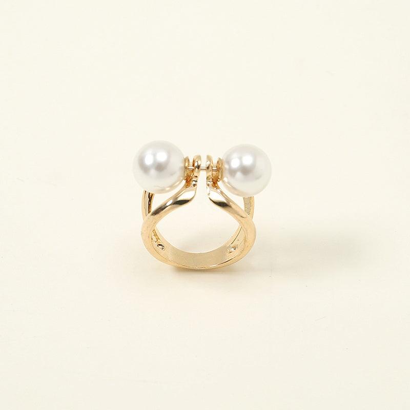 Faux Pearl Scarf Fixed Buckle Shawl Clip Clothing Brooches