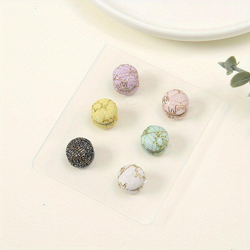 6pcs Magnet Buckle Hijab Pins Scarf Clip for Women