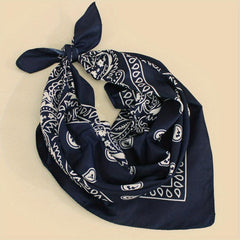 Classic Paisley Print Bandana Vintage Square Scarf Head Wraps
