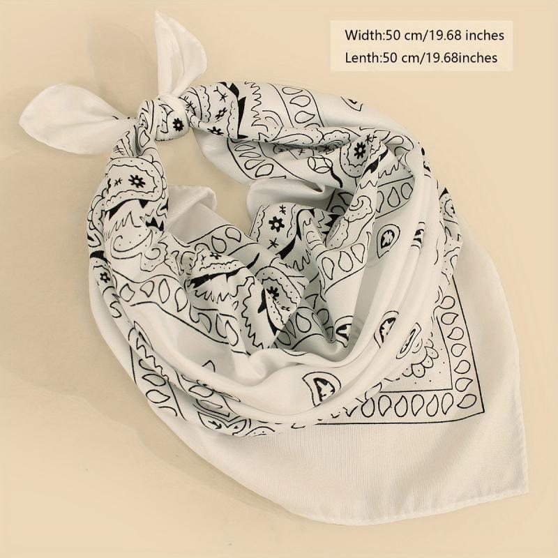 Classic Paisley Print Bandana Vintage Square Scarf Head Wraps