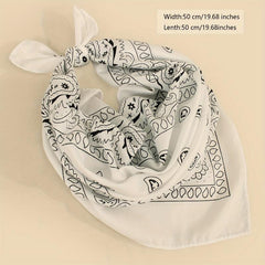 Classic Paisley Print Bandana Vintage Square Scarf Head Wraps