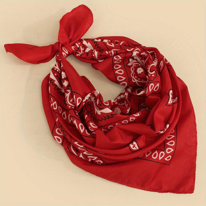 Classic Paisley Print Bandana Vintage Square Scarf Head Wraps