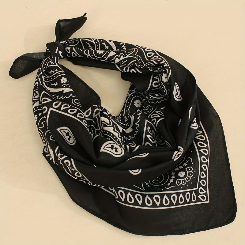 Classic Paisley Print Bandana Vintage Square Scarf Head Wraps