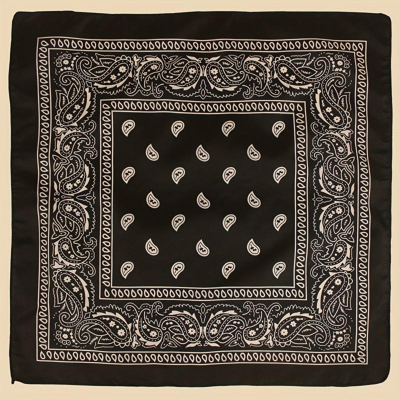 Classic Paisley Print Bandana Vintage Square Scarf Head Wraps