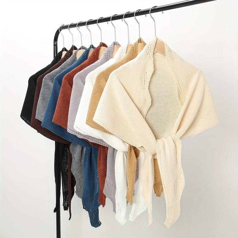 Geometry Knitted Sunscreen Shawl for Women