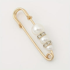 5pcs Pearl Decorated Scarf Pins Waist Safety Pins Brooches