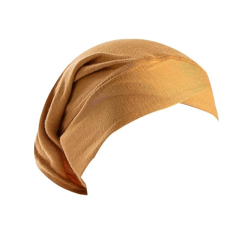Adjustable Inner Headscarf Caps Multicolor Stretch Turban Cap Underscarf
