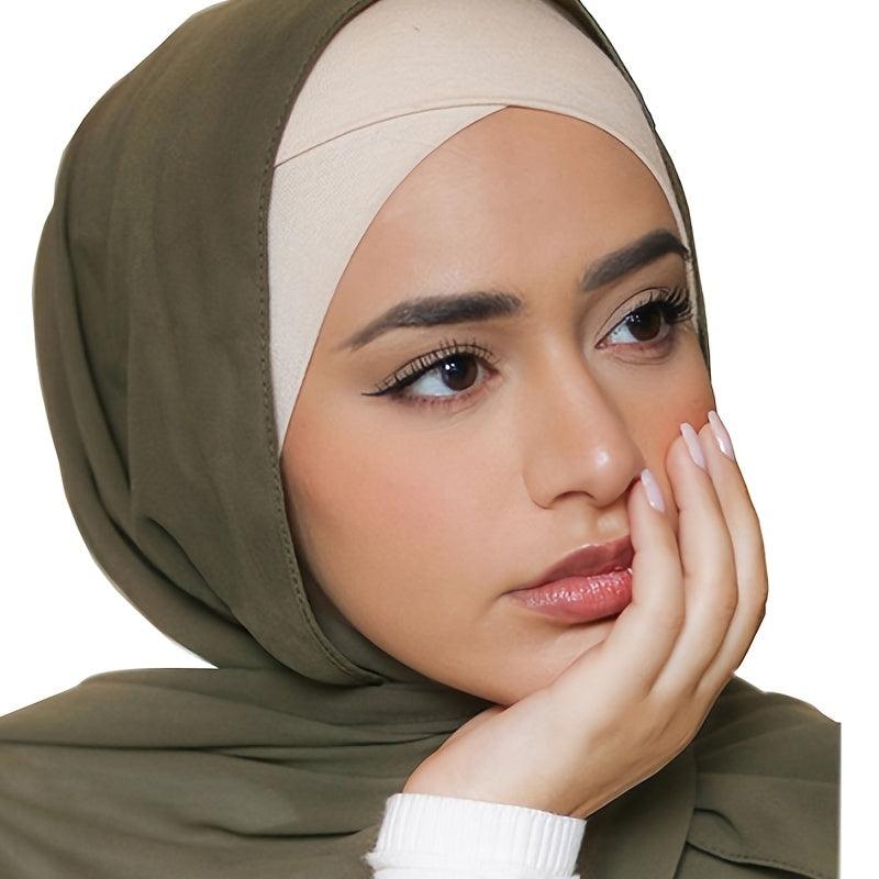 Adjustable Inner Headscarf Caps Multicolor Stretch Turban Cap Underscarf