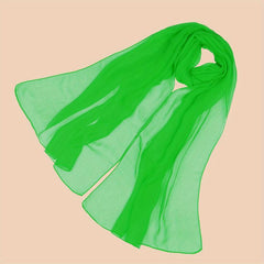 Chiffon Scarf Solid Sheer Shawl Lightweight Breathable Wrap