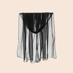 Chiffon Scarf Solid Sheer Shawl Lightweight Breathable Wrap