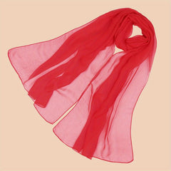 Chiffon Scarf Solid Sheer Shawl Lightweight Breathable Wrap