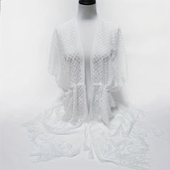 Lace Shawl Sunscreen Cardigan Wrap Loose Smock Beach Shawl
