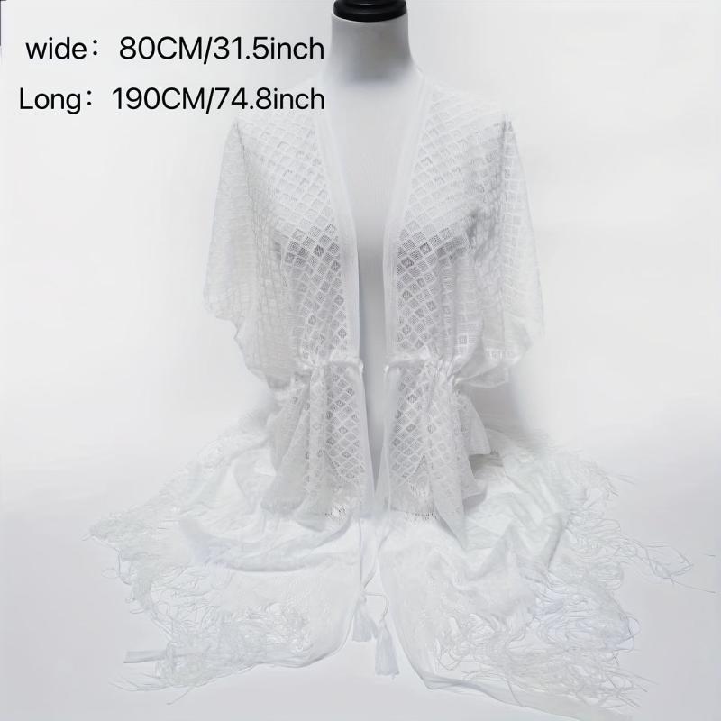 Lace Shawl Sunscreen Cardigan Wrap Loose Smock Beach Shawl