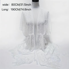 Lace Shawl Sunscreen Cardigan Wrap Loose Smock Beach Shawl