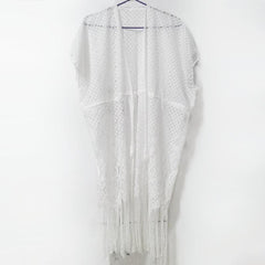 Lace Shawl Sunscreen Cardigan Wrap Loose Smock Beach Shawl