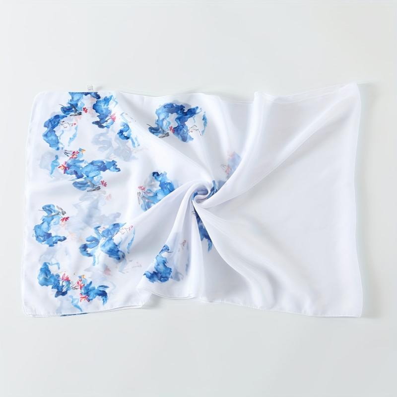 Chiffon Scarf Shawl Lightweight Breathable Versatile Wrap