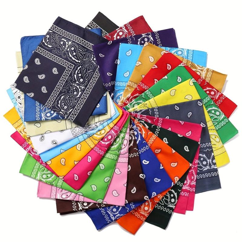 Paisley Print Bandana Casual Square Scarf Hair Accessories For Women