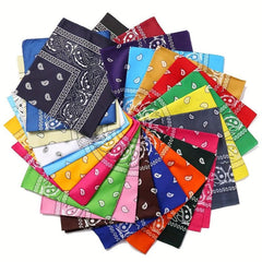 Paisley Print Bandana Casual Square Scarf Hair Accessories For Women