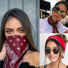 Paisley Print Bandana Casual Square Scarf Hair Accessories For Women