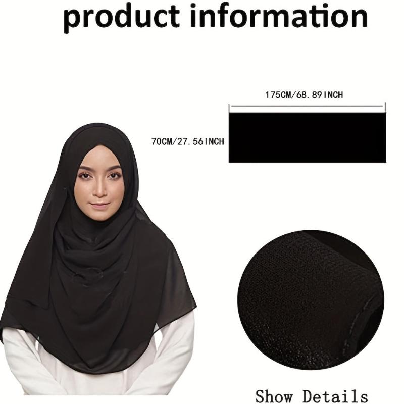 Chiffon Hijab Sunscreen Head Scarf Set for Women