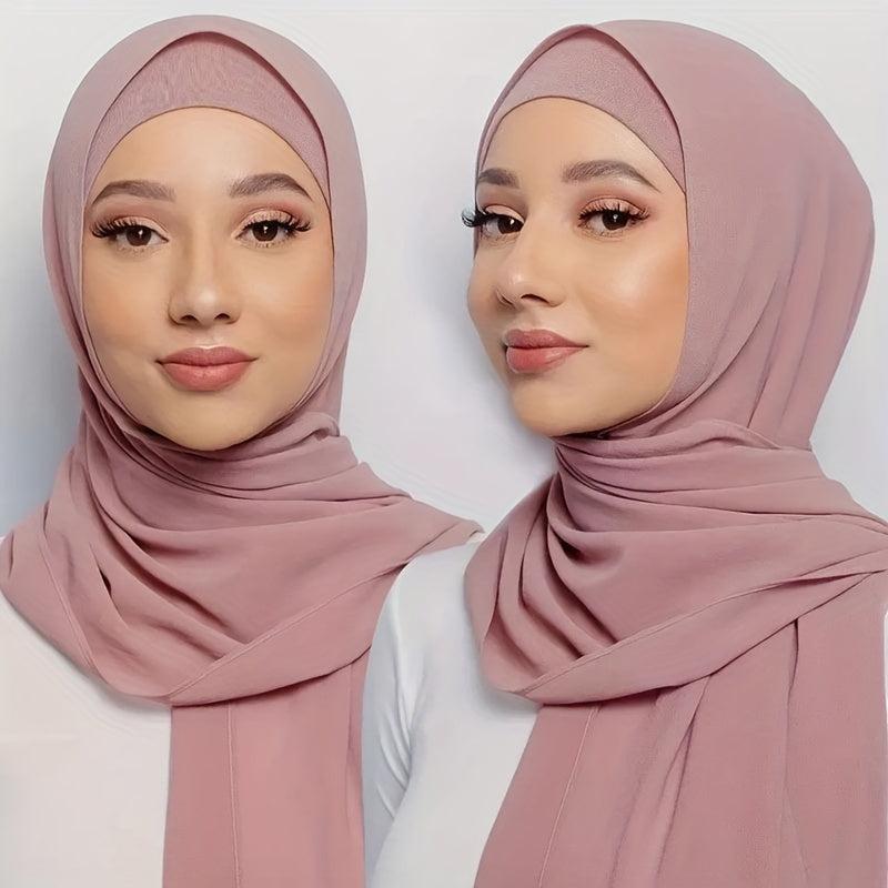 Chiffon Hijab Sunscreen Head Scarf Set for Women