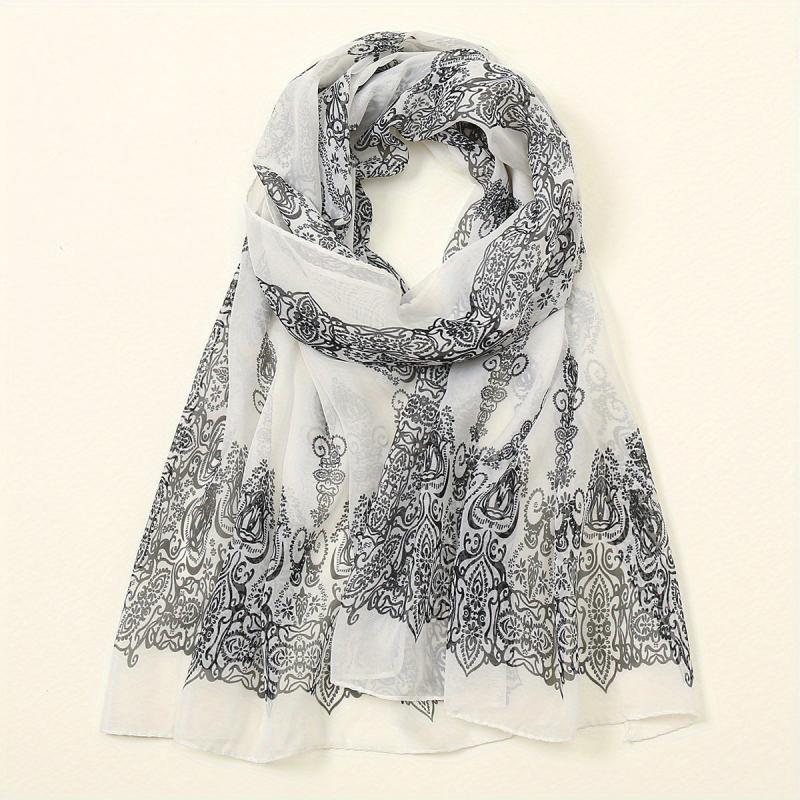 Breathable Print Scarf Sunscreen Shawl Casual Outdoor Wrap