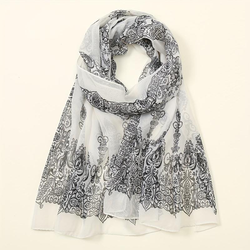 Breathable Print Scarf Sunscreen Shawl Casual Outdoor Wrap