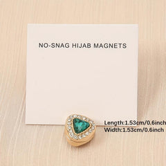 Heart Shape Rhinestone Turban Magnet Buckle for Hijab
