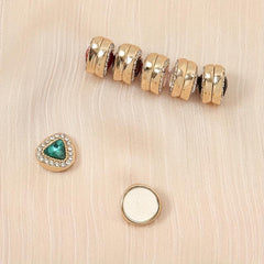 Heart Shape Rhinestone Turban Magnet Buckle for Hijab