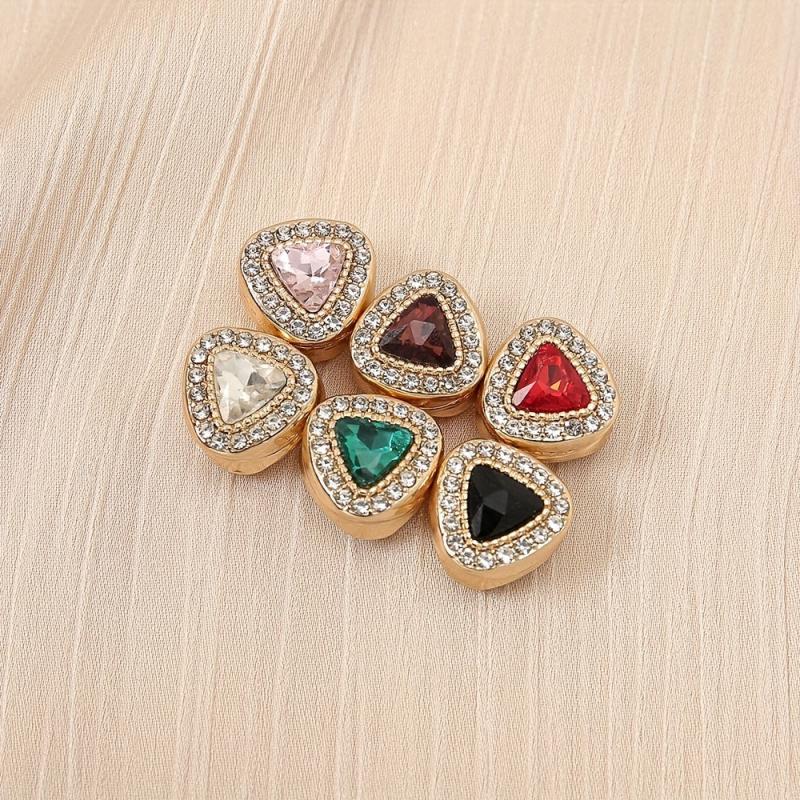 Heart Shape Rhinestone Turban Magnet Buckle for Hijab