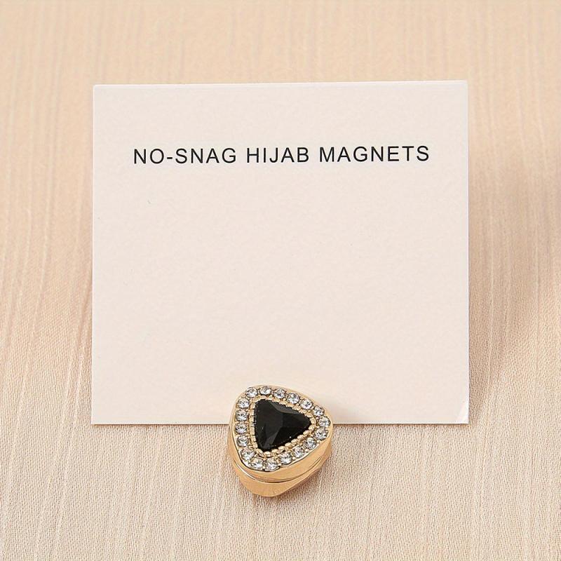 Heart Shape Rhinestone Turban Magnet Buckle for Hijab